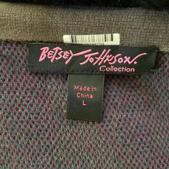 Betsey Johnson Black and Purple Cardigan - Picture 14 of 16